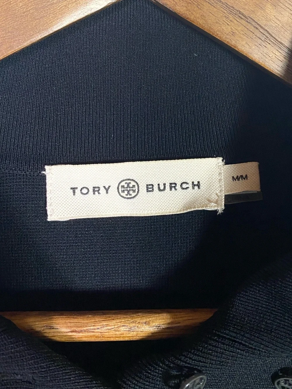 Tory Burch Polo Sweater Dress Black